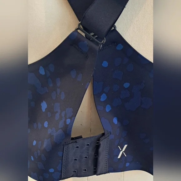Knix Multi Blue Catalyst Front Zip Sports Bra Sz 8 NWT